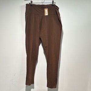 Brown High-Waisted Leggings